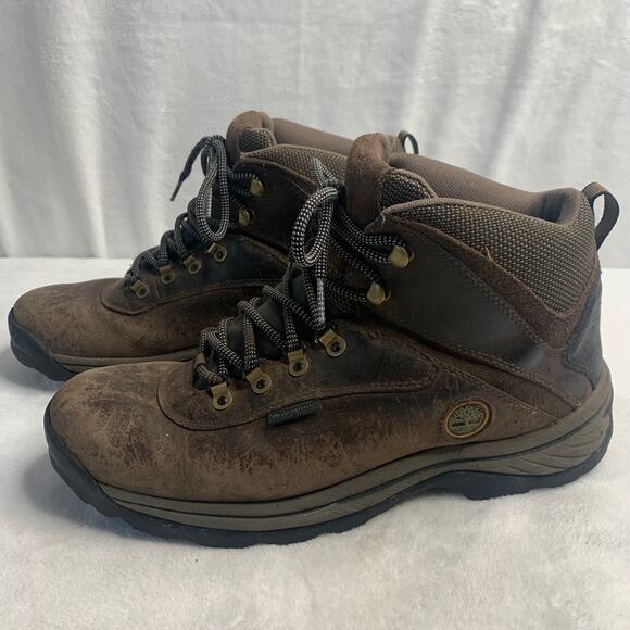 Timberland Mens White Ledge Mid Waterproof Hiking Boots Sz 11 Brown Black Forest - Picture 3 of 9